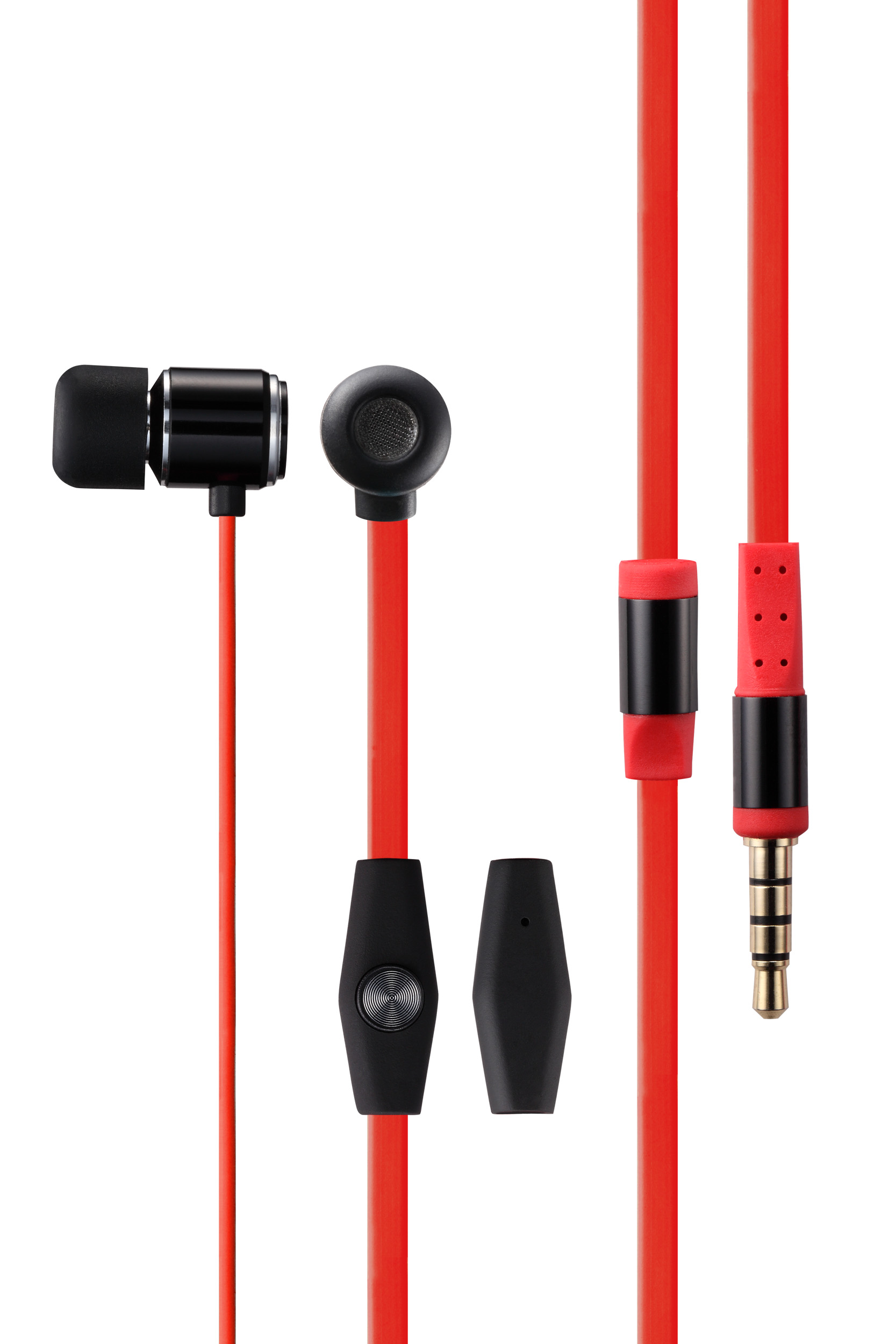Bingle I807 3.5mm Jack Blue Metal Cord Headphone With Mic